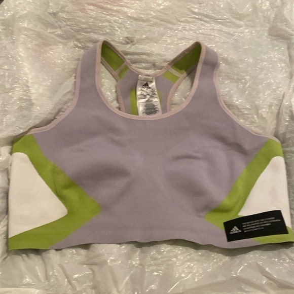 adidas Other - ADIDAS Primeknit Green Purple Racerback Sports Bra